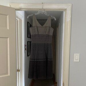 BCBGMaxazria Wendy Cocktail Dress Tulle Grey Combo, Size 2